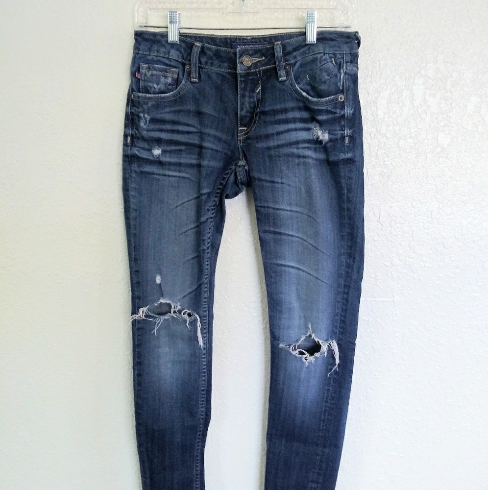 [ VIGOSS distressed stretch jeans w25 l27 ]